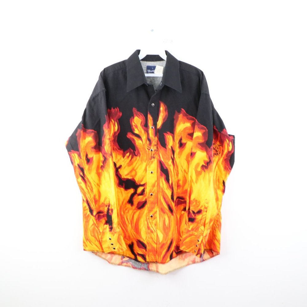 Vintage 100% Cotton Flames Shirt main image 0